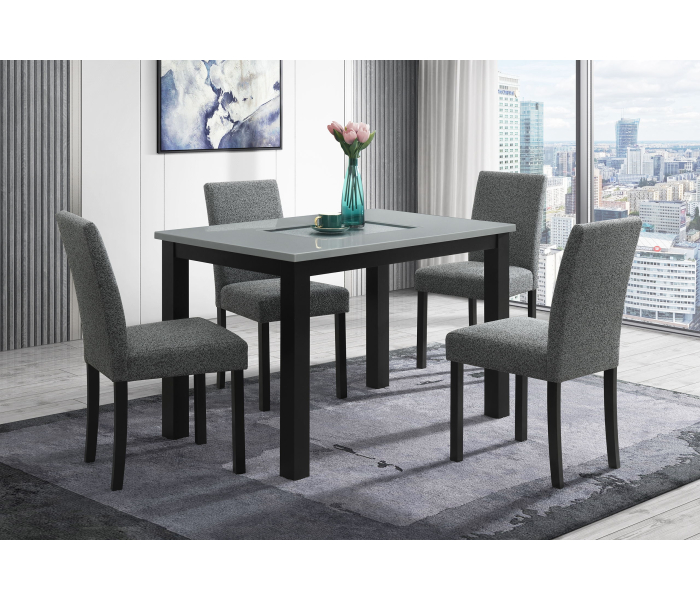 D8112 - 5 Piece Dining Room Set (Dining Table With 4 Dining Chairs) - Dark Gray