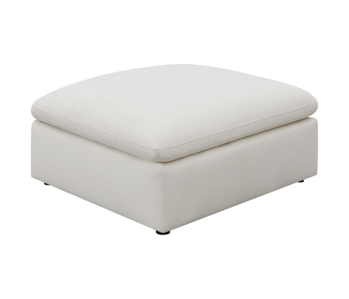 Hobson - Square Upholstered Ottoman - Ivory