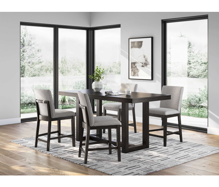 D618/13/124(2) - Cozyliving Furniture  - Neymorton 5 Pc. Rectangular Dining Room Counter Table, 4 Barstools