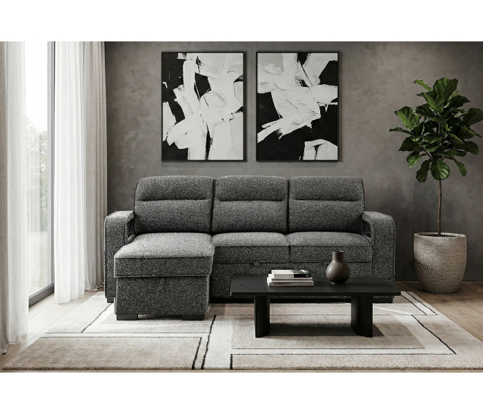 U2601 - Reversible Sofa Bed With Drop Down Table And Speaker - Dark Gray, 91"