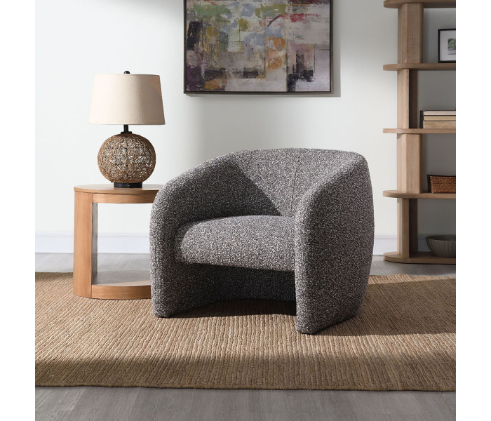 Livia - Accent Chair - Brown & Gray Tweed - Gray