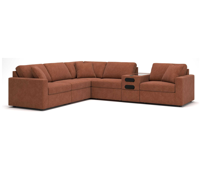 Cozymax - Spice - 6-Piece Sectional With Audio System Console, 124"