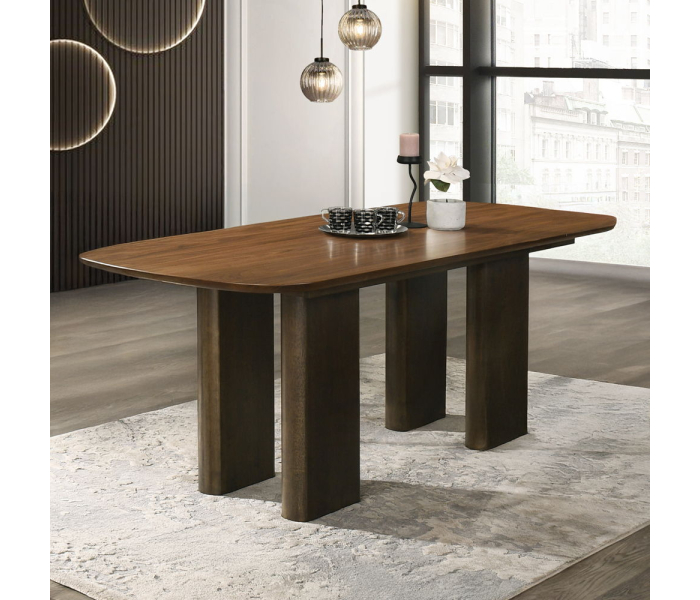 Delina - Dining Table - Walnut - Dark Brown, 79"