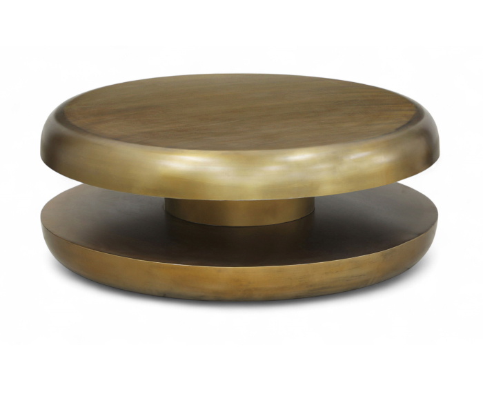 Jamison - Iron Coffee Table - Gold, 39"