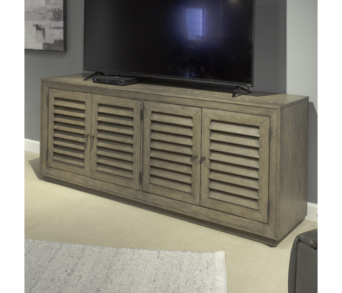 Aspen Sky - 78" TV Console - Weathered Saddle