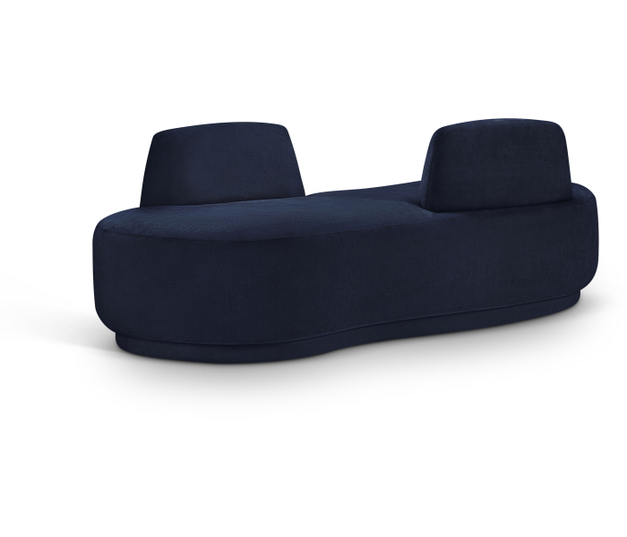 Argyle - Chenille Fabric Chaise / Loveseat - Navy