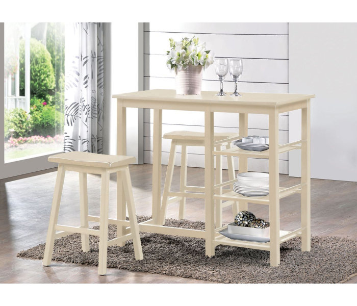 Nyssa - 3 Piece Counter Height Set - Buttermilk - Beige