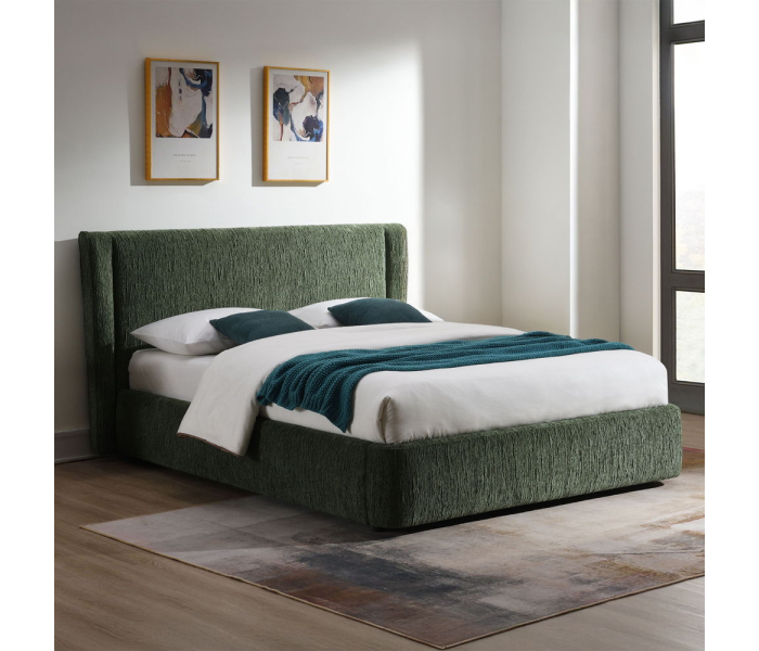 Cheryl - Full Bed - Dark Green Chenille