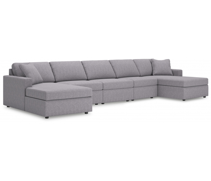 Modmax 5-Piece Double Chaise Sectional Granite