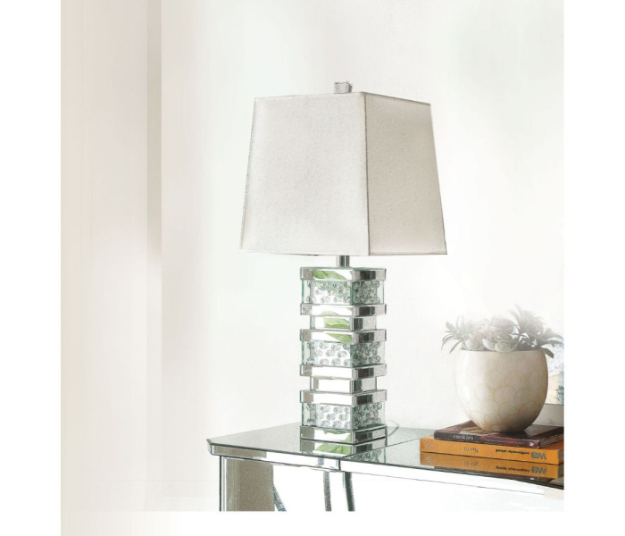 Nysa - Table Lamp - Mirrored & Faux Crystals - 31"
