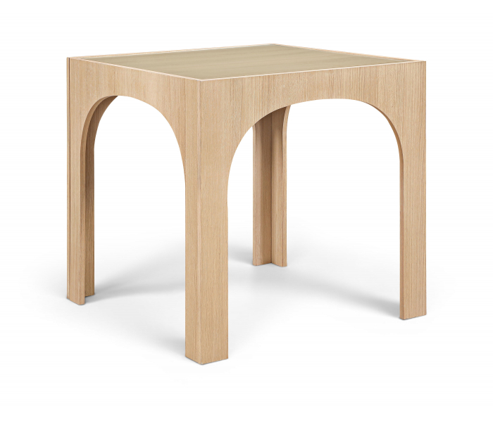 Waldorf - Tempered Glass Top Counter Height Table - Natural - Light Brown, 36.25"