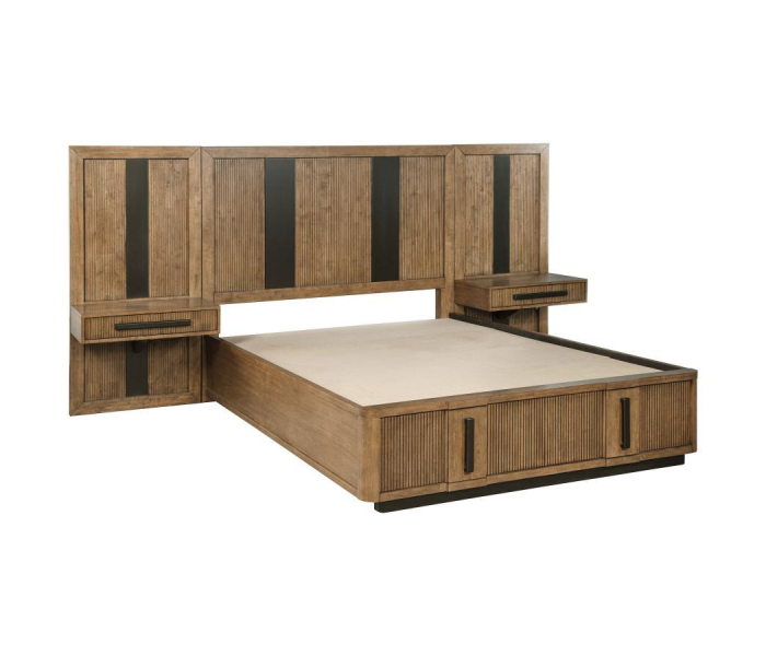 Terrace - Queen Wall Panel Storage Bed - Ash