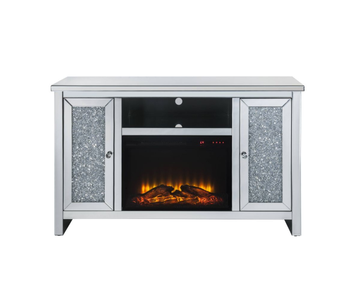 Noralie - TV Stand - Mirrored & Faux Diamonds - 36"