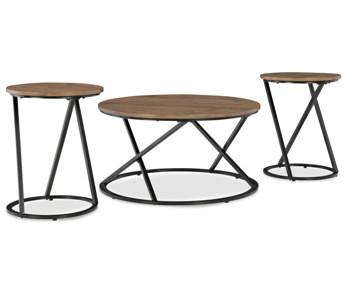 Cassbryn - Brown / Black - Occasional Table Set (Set of 3), 34"