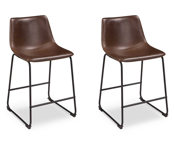 Centiar - Brown - Upholstered Barstool (Set of 2)
