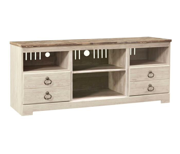 Willowton - Whitewash - 64" TV Stand W/Fireplace Option