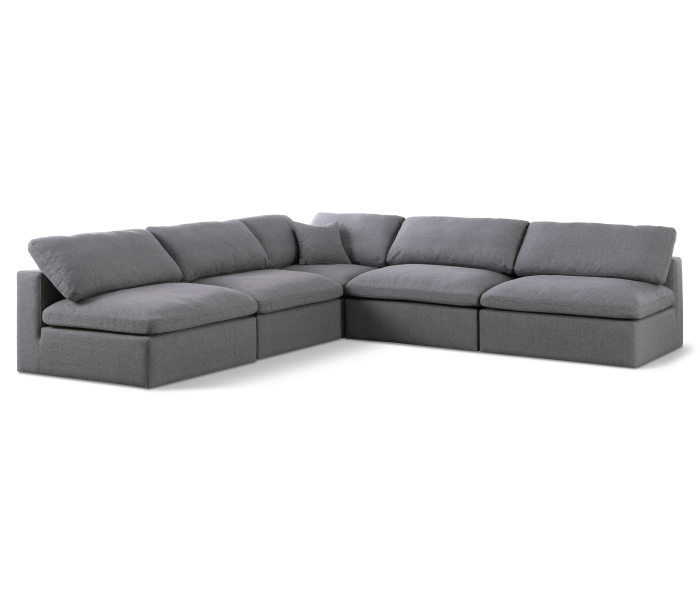 Serene - 5 Piece Modular Corner Armless Sectional, 118"