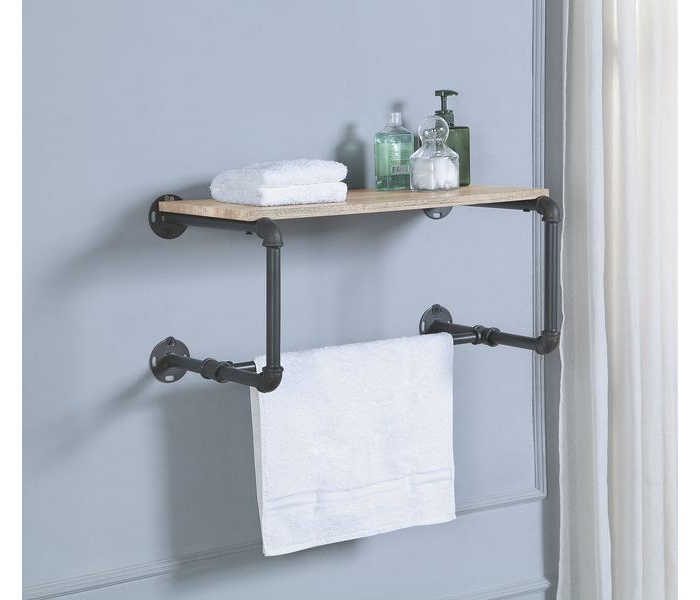 Brantley - Wall Shelf - Oak & Sandy Gray Finish