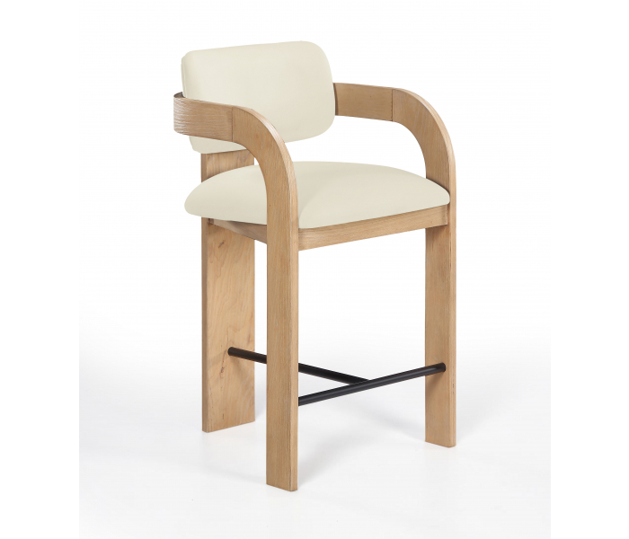 Cedra - Velvet Performance Fabric Upholstered Counter Stool