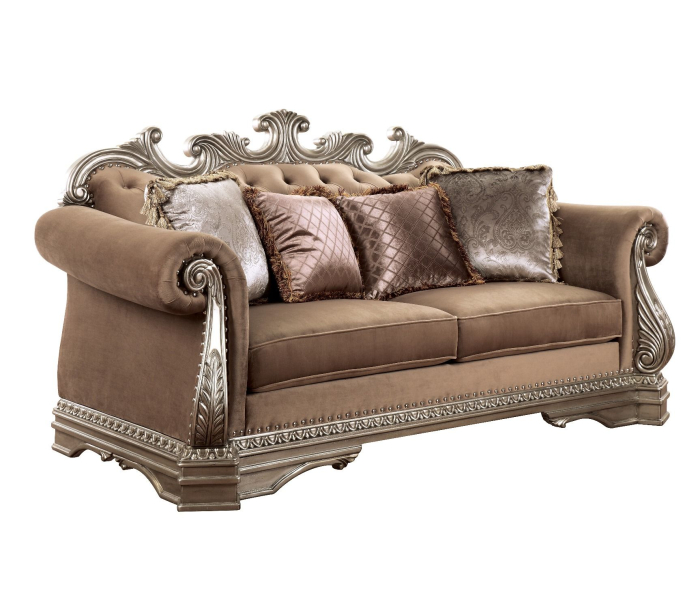 Northville - Loveseat - Velvet & Antique Silver