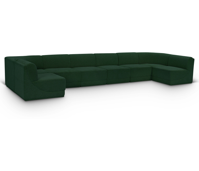 Ollie - 8 Piece Modular U-Shaped Armless Sectional, 188"