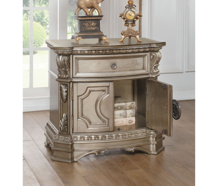 Northville - Nightstand - Antique Silver
