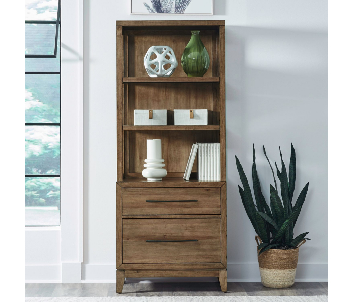 Shaker Lakes - Lateral File Bookcase - Harvest Brown - Dark Brown
