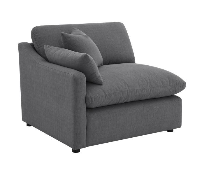 Hobson - Upholstered LAF Chair - Charcoal, 42"