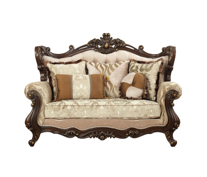 Shalisa - Loveseat - Fabric & Walnut