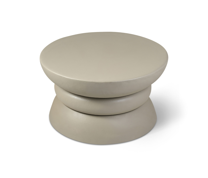 Collins - Aluminum Coffee Table - Taupe - Gray, 30.5"