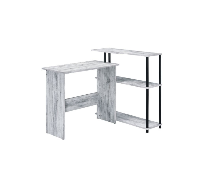 Ievi - Writing Desk - Antique White & Black Finish
