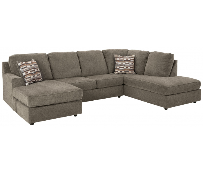 O'Phannon Right Arm Facing Corner Chaise 2 Pc Sectional Putty, 124"