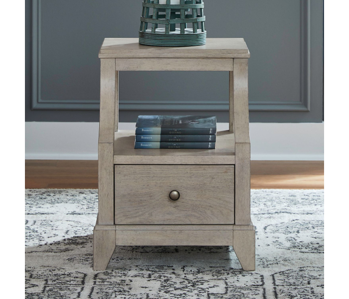 New Haven - Chairside Table - Sanctuary - Beige, 18"