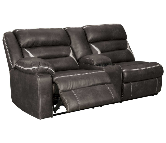 Kincord Laf Rec Power Sofa with Console Midnight, 83"