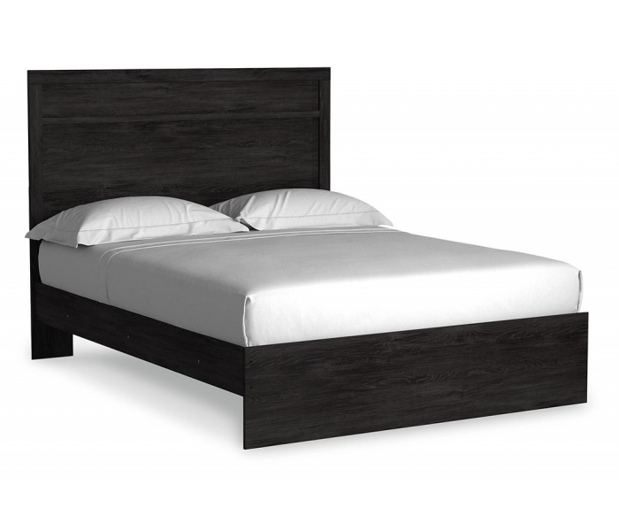 Belachime - Queen Panel Bed - Black