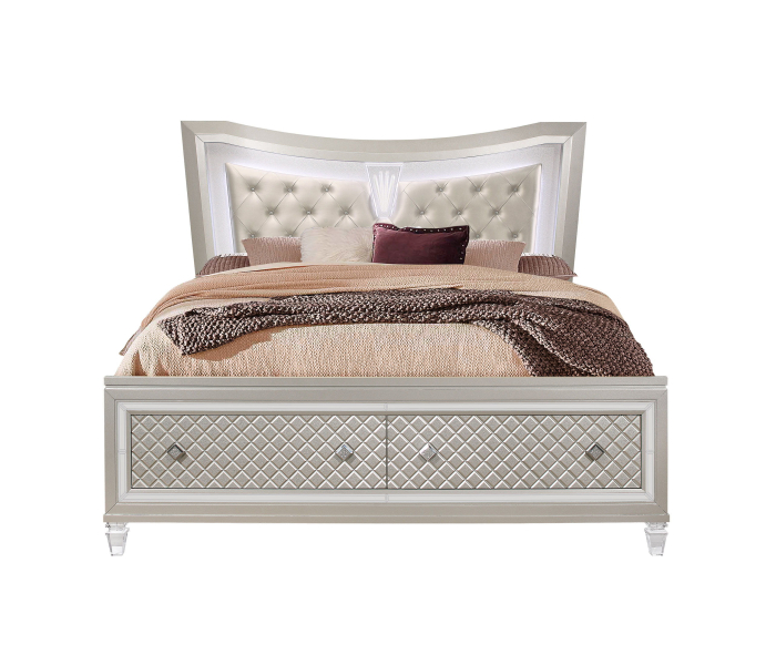 Paris - Queen Bed Drawers - Champagne