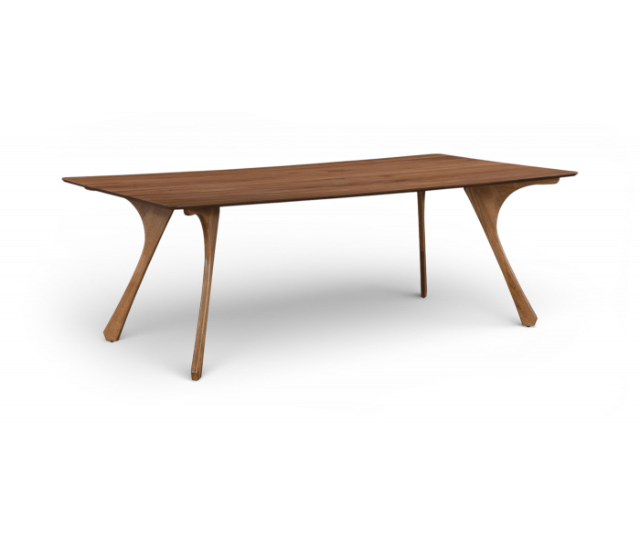 Glenwood - 86.75" Solid Wood And Walnut Veneer Dining Table - Brown - Dark Brown, 86.75"