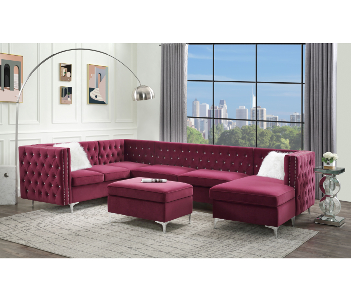 Jaszira - Modular Left Facing & Right Facing Arms - Burgundy Velvet - Purple, 7"