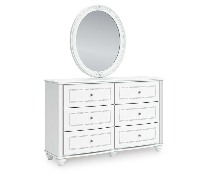 Kozlani Dresser And Mirror White