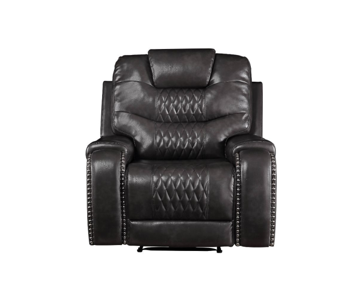 Braylon - Recliner - Magnetite PU - Fabric - 44"