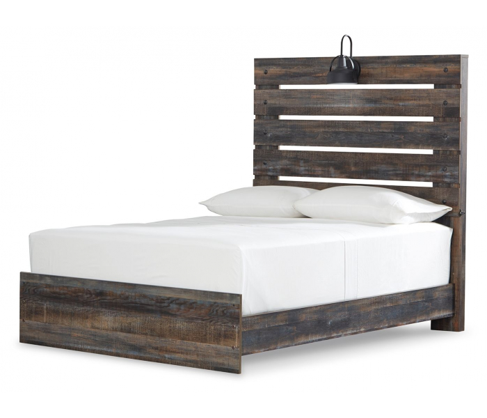 Drystan Panel Bed Brown / Beige