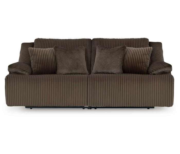Top Tier - Chocolate - 2-Piece Reclining Sectional Loveseat, 92"
