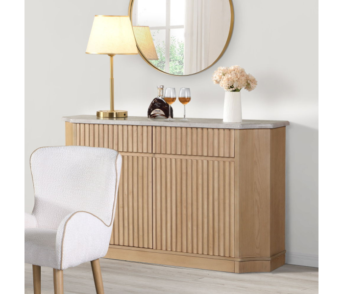 Qwin - Server With Marble Top - Oak