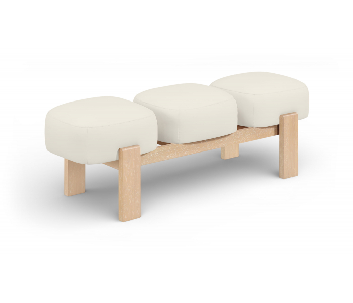 Woodcrest - Vegan Leather Upholstered Bench