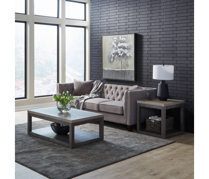 Piedmont - 3 Piece Table Set - Charcoal / Ash - Gray