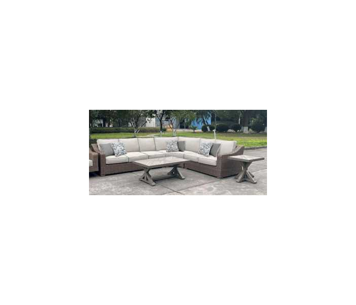 Laguna Heights RAF/LAF Loveseat With Cushion (Set of 2) Beige, 53.74"