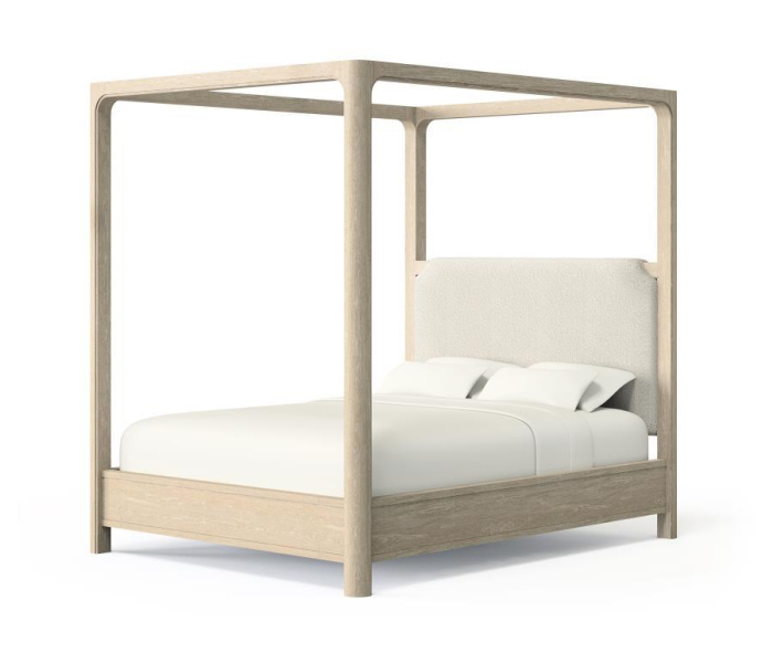 Solano - 85" Queen Canopy Bed - Weathered Mango