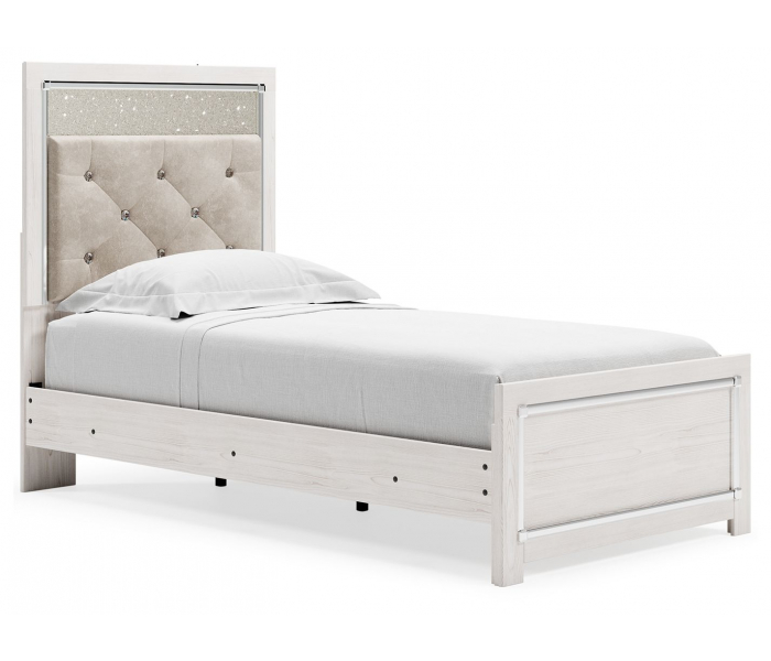 Altyra Panel Bed White