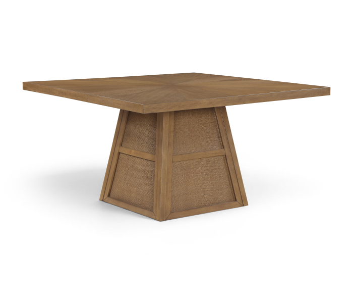 Fenwick - Cane Oak Veneer And Solid Wood Dining Table - Brown - Dark Brown, 54.25"