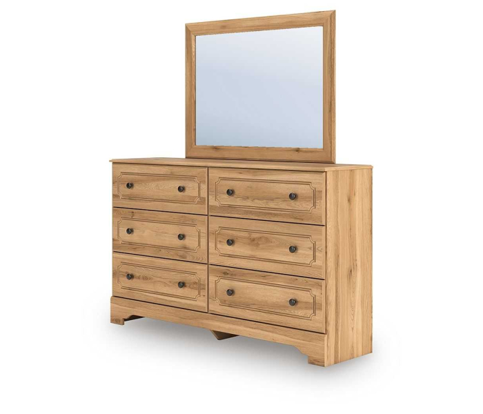 Aleaport Dresser and Mirror Warm Brown, 60" Wide